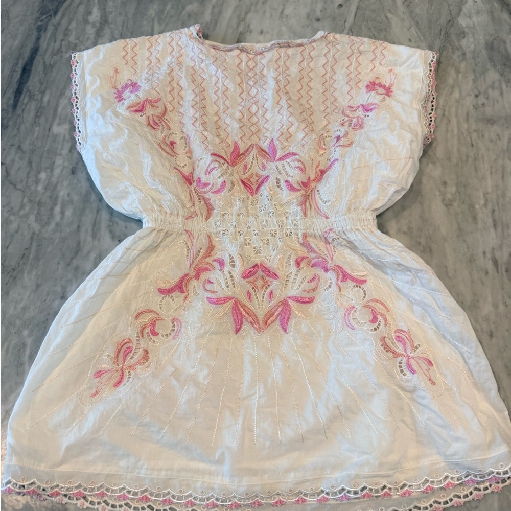 Tutu Du Monde White and Pink Zigzag Dress